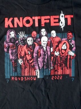 Slipknot Knotfest Roadshow 2022 Tour Dbl Sided Sz M Black T Shirt Band Merch NEW